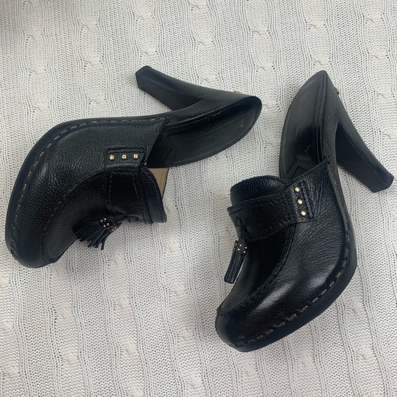 Michael Kors size 8 black tassel mule heels - Picture 7 of 8